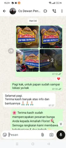 Testimonial Papan Bunga Pernikahan haurpugur
