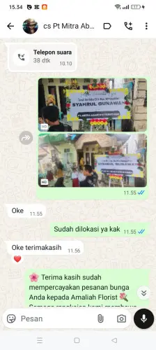 Testimonial Papan Bunga haurpugur
