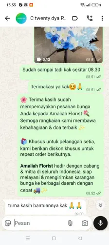 Testimonial Standing Flower haurpugur